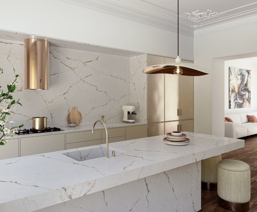 [3340] Silestone Versailles Ivory (0,4 cm Produkt)
