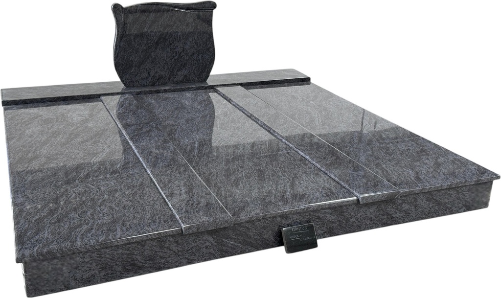 Dreifachgrab Granit Vizag Blue