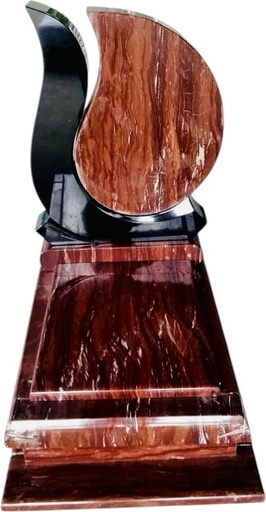 [4293] Urnengrabstein roter Kalkstein - Nero Assoluto