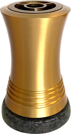 [1225/BRO] Vase V54 Metall+Stein (Bronze)