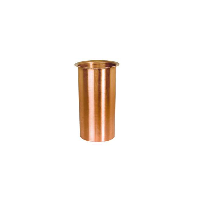 Vaseneinsatz aus Aluminium und Kupfer, Höhe 9–10 cm