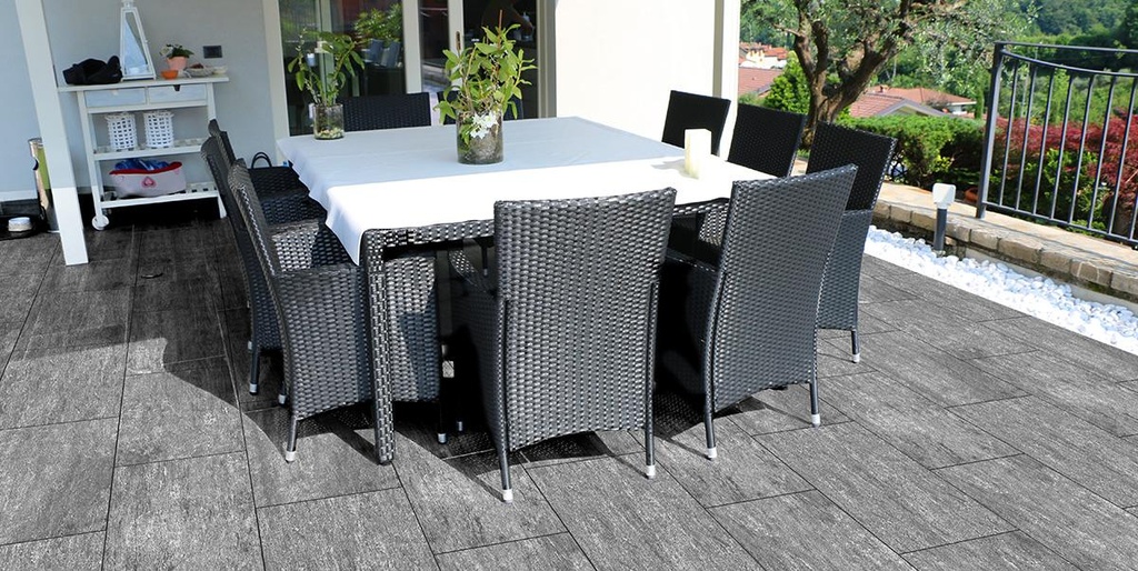 Außenplatten Pietra di Vals Antrazyt 40×80 cm