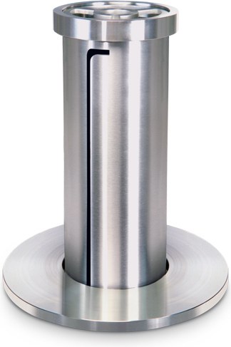 [ST-53187] Zapuštěná váza na hrob z nerezové oceli, výška 24 cm