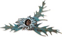 Distel aus Bronze für Grabstein, 13×23 cm