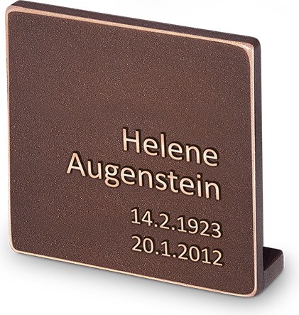[ST-31085] Bronzeplakette für Grabstein, 9×9 cm