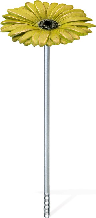 Bronze Gerbera für Grabmal, Ø 6–8 cm