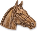 Pferdekopf aus Bronze für Grabstein, 9×10 cm