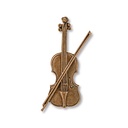 Bronzerne Violine für Grabstein, 10×5,5 cm oder 15×8 cm