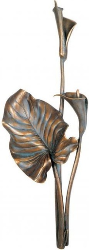 [ST-85072] Calla aus Bronze für Grabstein, 30×12 cm oder 45×17 cm