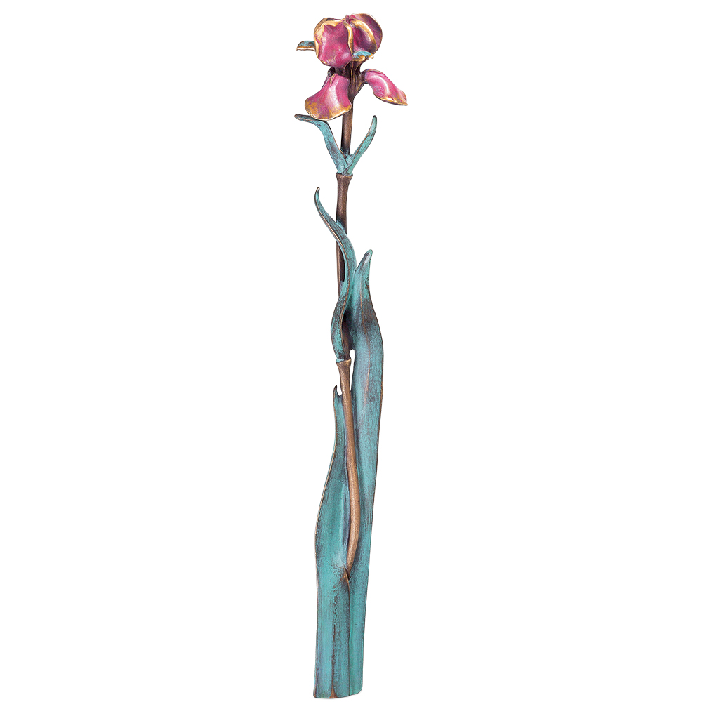 Bronzová Kosatec na náhrobek, 32 cm