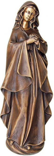 Bronzová Madona na náhrobek, 40×14 cm