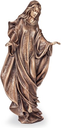 [ST-85078] Bronzová Madona na náhrobek, 48×22×15 cm