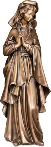 [ST-85389] Bronzová Madona na náhrobek, 68×26×19 cm