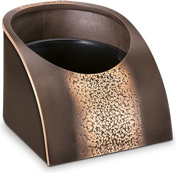 [ST-54093] Bronzová mísa na náhrobek, 21×26×30 cm