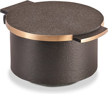 [ST-50137] Weihwasserschale aus Bronze für Grabstein, 6×10×12 cm