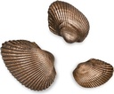 Bronzová mušle na náhrobek, 2×3 cm až 4×5,5 cm