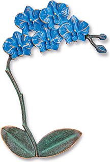 [ST-34473] Bronzierte Orchidee für Grabstein, 12×9 cm oder 18,5×14,5 cm