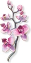 Orchidee aus Bronze für Grabstein, 15×7 cm