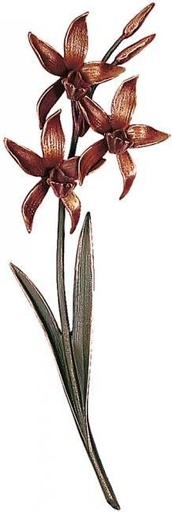 [ST-20148] Orchidee aus Bronze für Grabstein, 42×15 cm