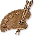 Bronzová paleta na náhrobek, 8×7,5 cm nebo 11×11 cm