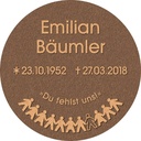 Bronze-Grabplatte für Grabmal, 12×6 cm bis 15×15 cm