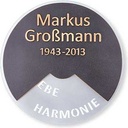 Bronzeschriftscheibe für Grabstein, Ø 20 cm