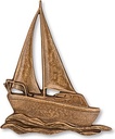 Bronzová plachetnice na náhrobek, 10×8,5 cm nebo 15×12,5 cm