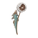 Bronzová Pusteblume na náhrobek, 11,5×5 cm nebo 19×8 cm