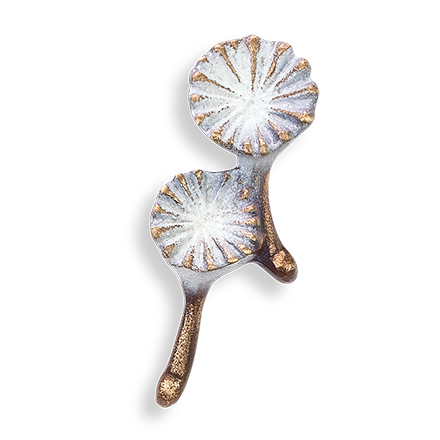 [ST-20958] Pusteblume aus Bronze für Grabstein, 5×2 cm
