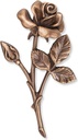 Bronze-Rose für Grabmal, 17×8 cm