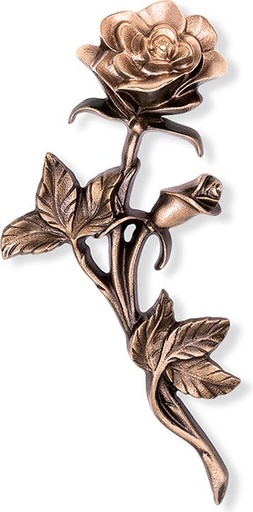 [ST-20615] Bronzerose für Grabstein, 21×10 cm