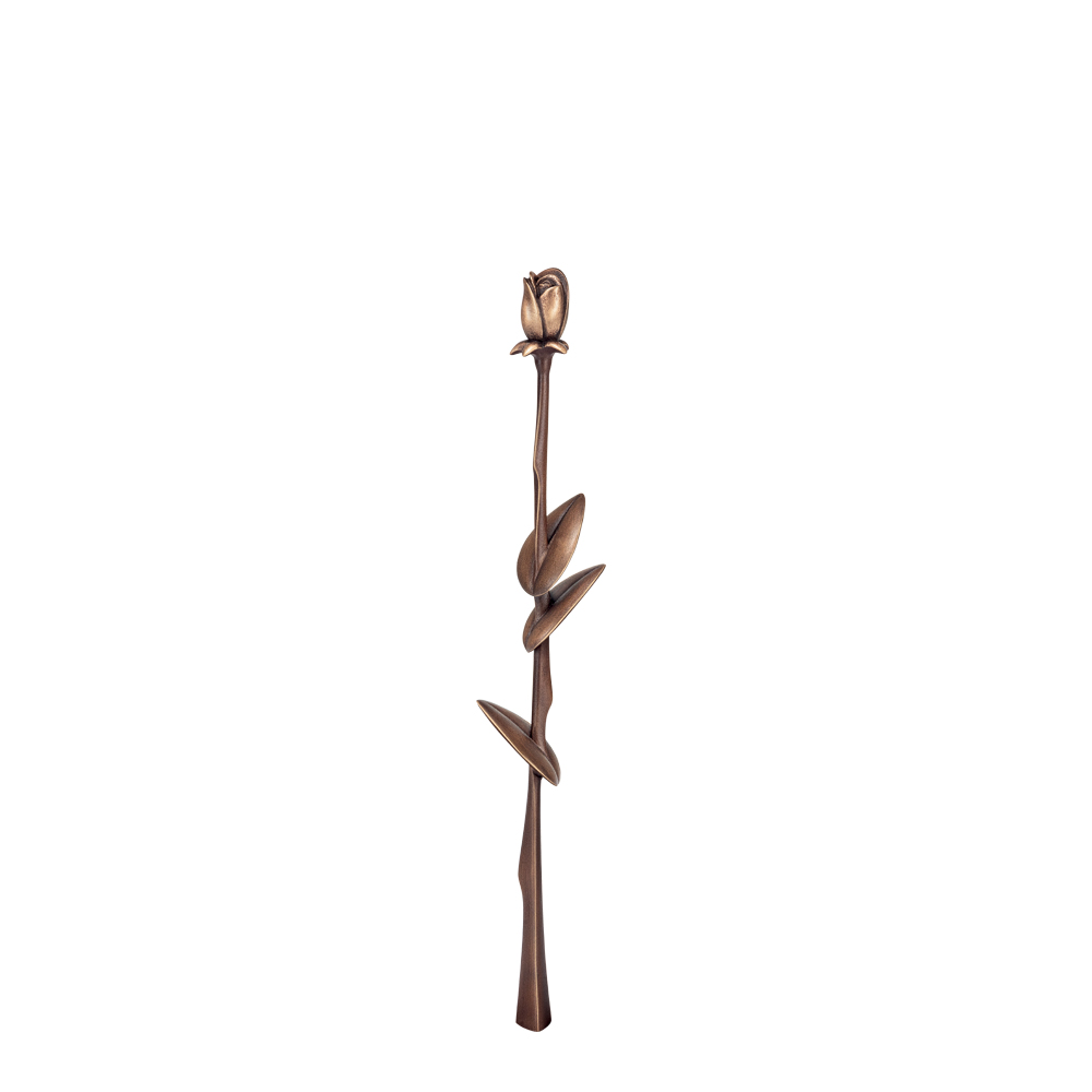 Bronze Rose für Grabmal, 32×4 cm oder 67×12 cm