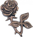 Bronzerose für Grabstein, 6×4 cm oder 8×7 cm
