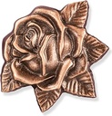 Rosenblüte aus Bronze für Kindergräber, 6×5 cm