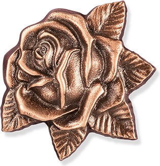 [ST-20937] Rosenblüte aus Bronze für Kindergräber, 6×5 cm