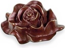 Bronze-rosa Blume für Grabmal, 6×9 cm