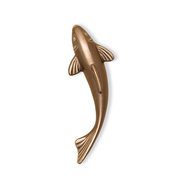 Bronzefisch für Grabstein, 12×4 cm