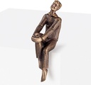 Sitzende Bronzefigur für Grabstein, 13×4×7 cm