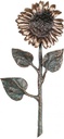 Sonnenblume aus Bronze für Grabstein, 47×23 cm