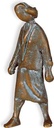 Schreitende Figur aus Bronze für Grabstein, 9×3×4 cm