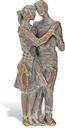 Bronzefigur Paar für Grabstein, 18×7,5×4,5 cm