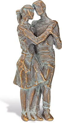 [ST-84316] Bronzefigur Paar für Grabstein, 18×7,5×4,5 cm
