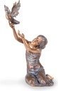 Trauernde mit Taube aus Bronze, 68×42×33 cm