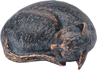 [ST-85377] Bronzová spící kočka na dětský náhrobek, 3×6×5 cm