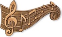 Notenband aus Bronze für Grabstein, 5,5×9,5 cm oder 9×15,5 cm