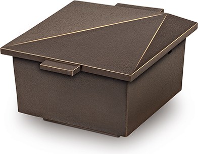 [ST-51205] Bronzová svěcená voda na náhrobek, 6,5×10×12 cm