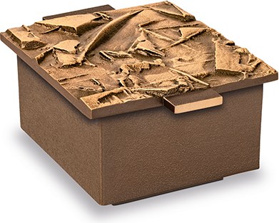 [ST-50144] Bronzová svěcená voda na náhrobek, 6×10×13 cm