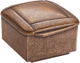 [ST-51180] Weihwasserschale aus Bronze für Grabstein, 7×10×12 cm