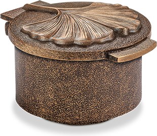 [ST-50139] Weihwasserschale aus Bronze für Grabstein, 6×10×11 cm