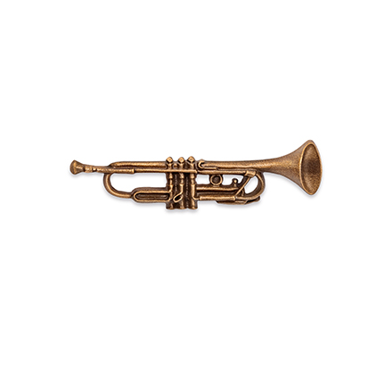 Bronzene Trompete für Grabstein, 3×10 cm oder 4×15 cm